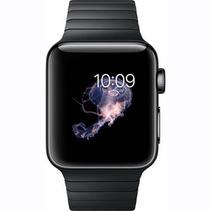 Apple Watch Series 2 38mm Smartwatch Space Black Stainless Steel Case, Space Black Link Band with 2 Year Extended Warranty
