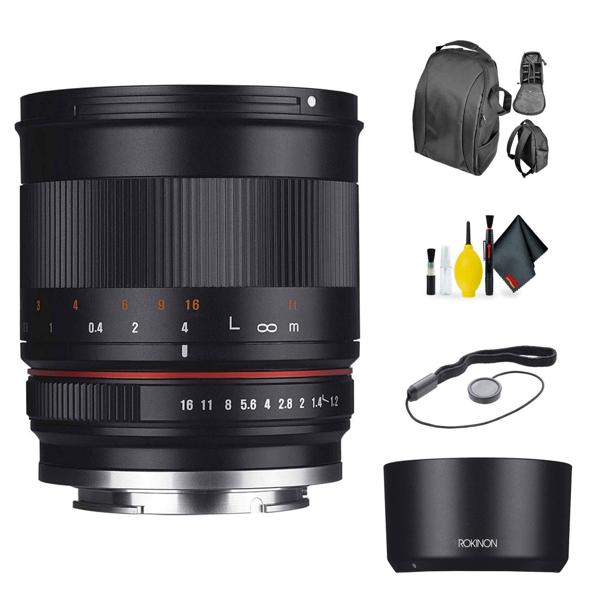 Rokinon 50mm F1.2 High Speed Lens Lens for Fuji X Mount + Deluxe Lens Cleaning Kit Bundle