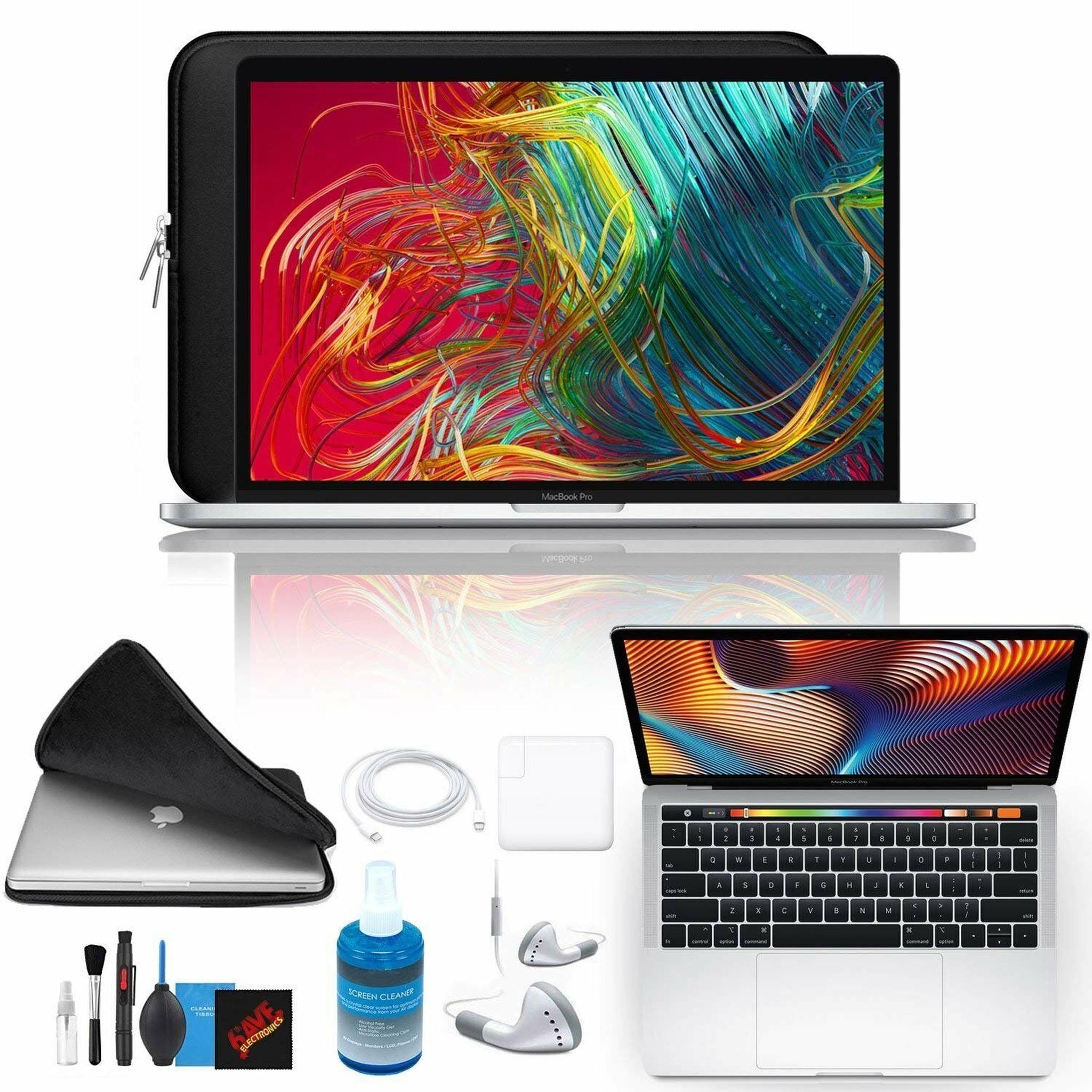Apple 15.4" MacBook Pro with Touch Bar 2018 - Silver - 2.6 Ghz CPU - 16 GB RAM - 512 GB SSD Accessory Kit Apple