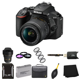 Nikon D5600 DSLR Camera + 18-55mm & 14-24mm Lens 64GB Bundle