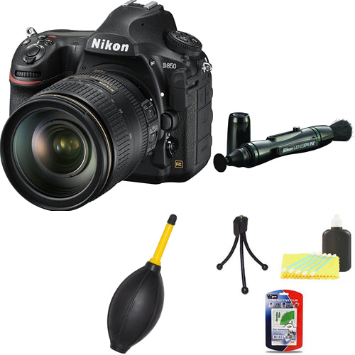 Nikon D850 FX-format Digital SLR Camera Body w/Nikon 24-120mm Lens Bundle