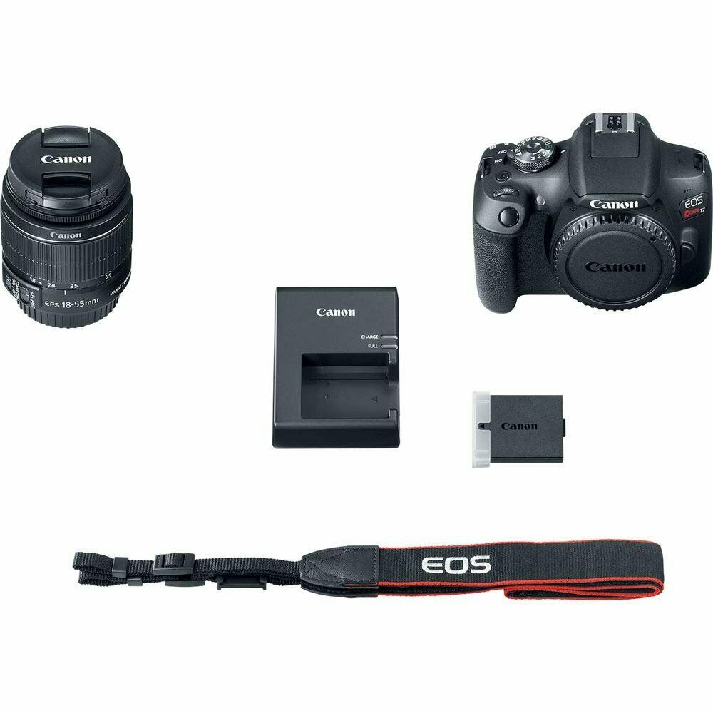 Canon EOS Rebel T7 DSLR Camera with 18-55mm Lens Deluxe Bundle