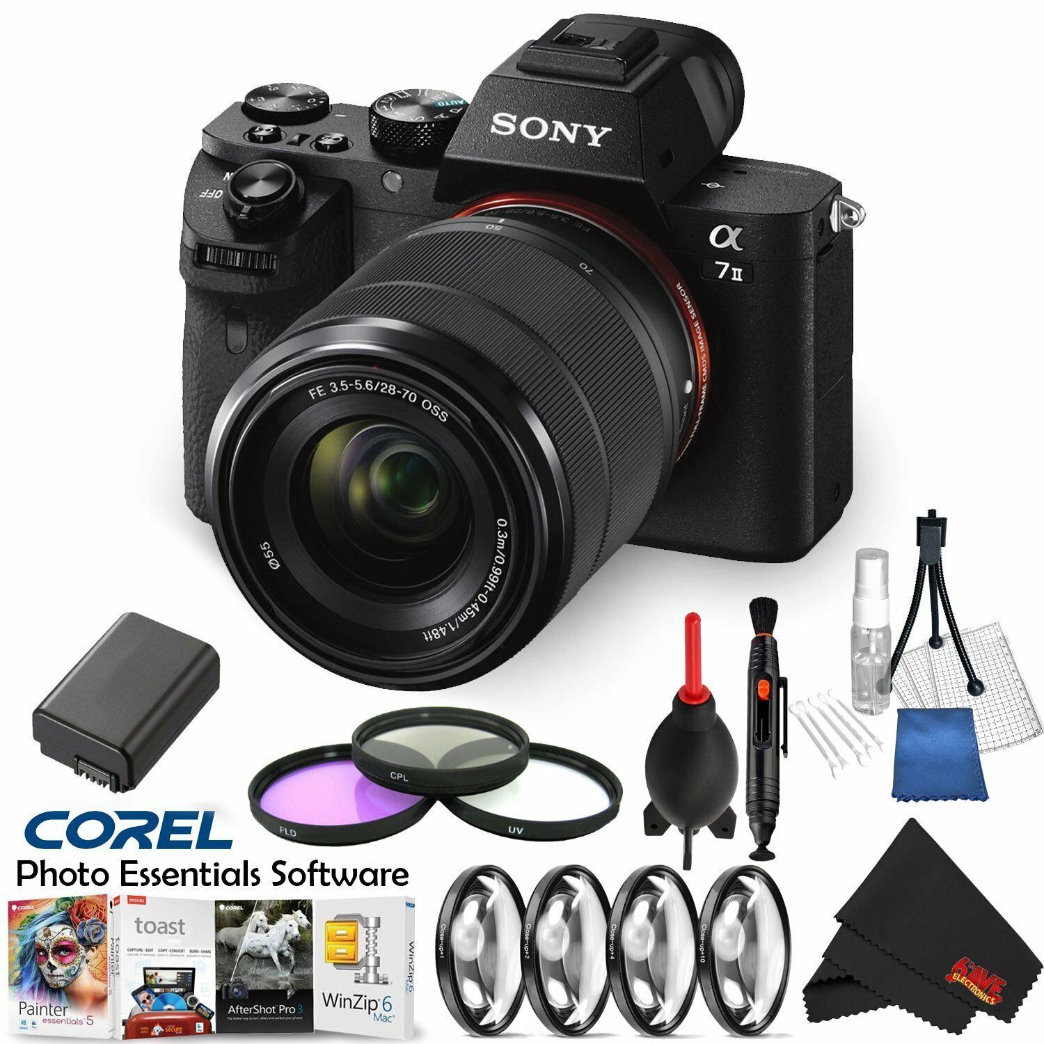 Sony Alpha a7 II Mirrorless Digital Camera International Version with FE 28-70mm f/3.5-5.6 OSS Lens + Mac Photo Essentia