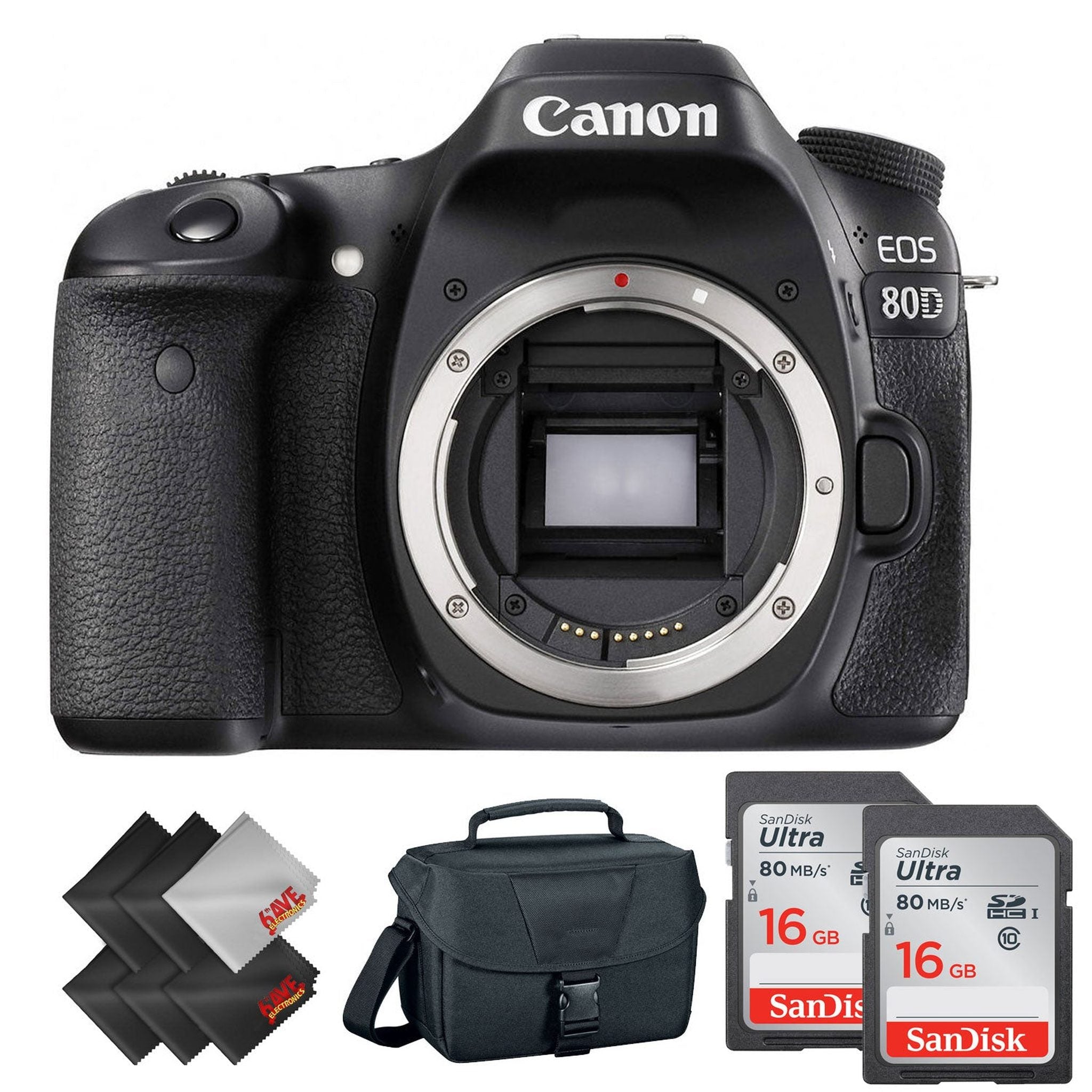 Canon EOS 80D DSLR Camera Body Only + 1 Year Warranty Canon