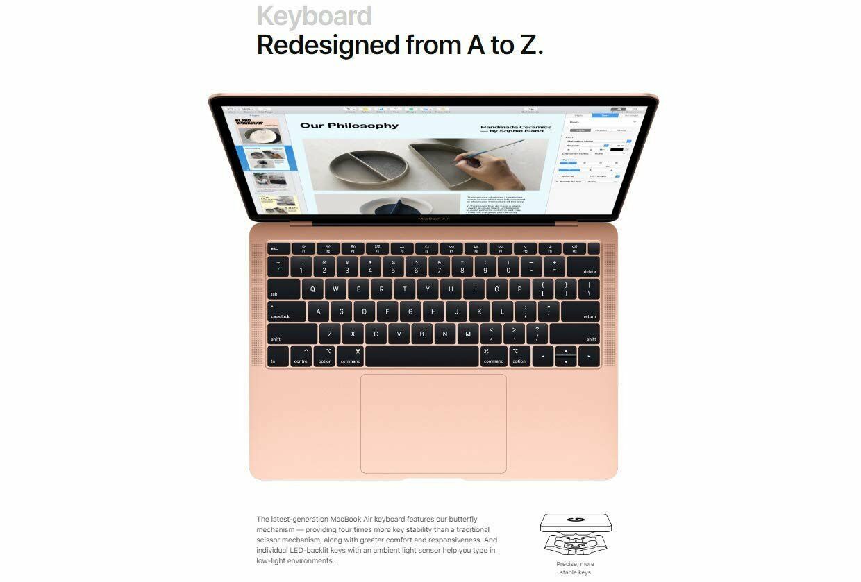 Apple 13.3" MacBook Air Newest Model 2018 | Gold | 256 GB | Bundle06