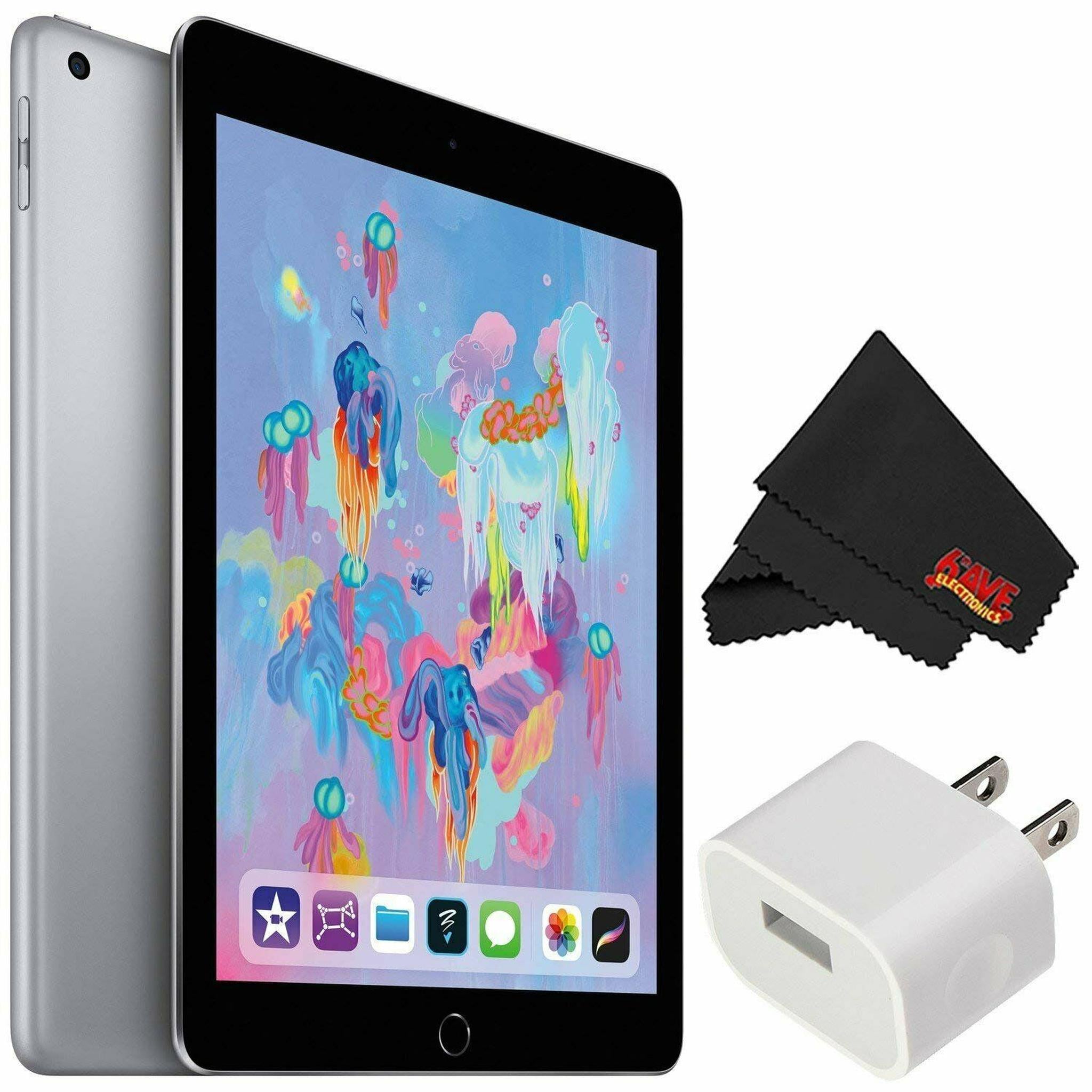 Apple 9.7 inch iPad Early 2018 Version, 32GB, Wi-Fi Only, Space Gray MR7F2LL/A - Essential Bundle Apple