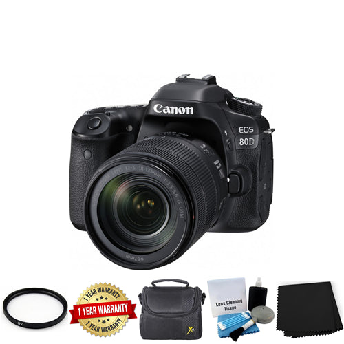 Canon EOS 80D DSLR Camera with 18-135mm Lens (1263C006) Bundle