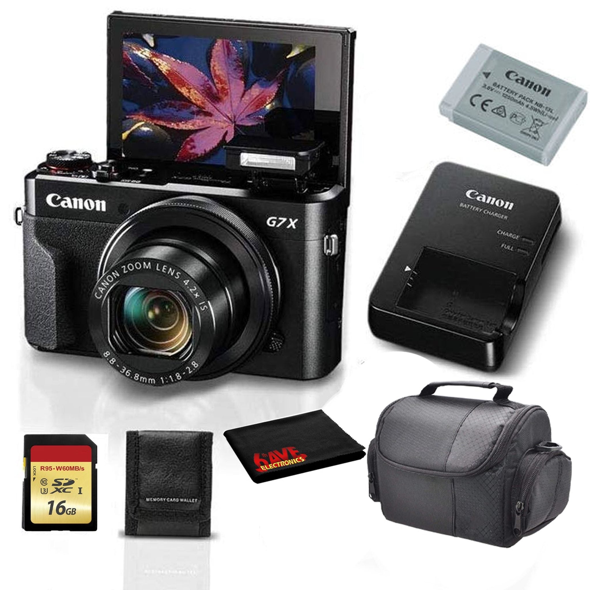 Canon PowerShot G7 X Mark II Digital Camera 1066C001 Bundle with 16GB Memory Card - International Model