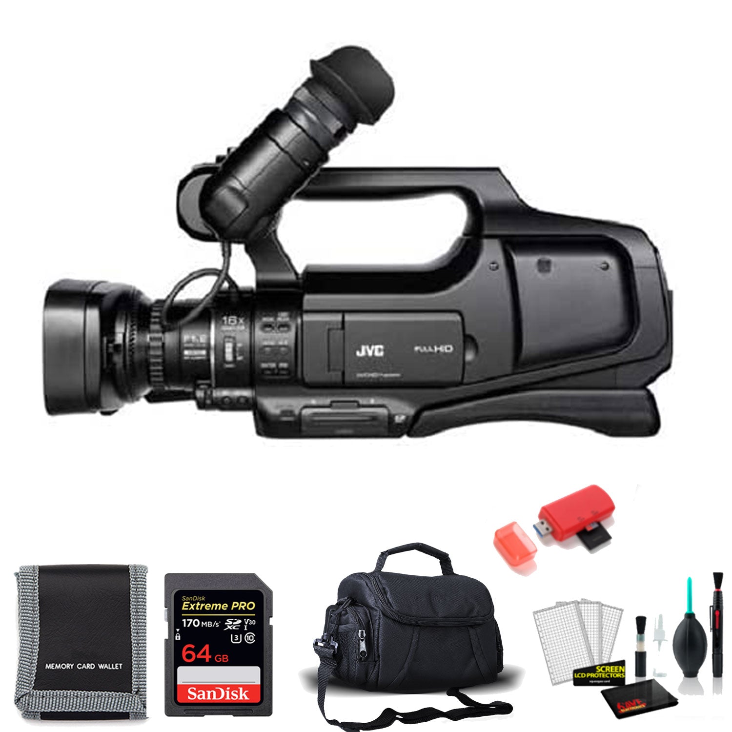 JVC GY-HM190AG Ultra HD 4K Camcorder with HD-SDI (PAL) with Memory Card -