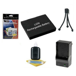 BigVALUEInc Saver Accessory Bundle - Replacement Lithium Ion Battery for Pentax Optio W60 and M50 PLUS Quick-Rapid External Battery Charger - Flexible Mini Table Top Tripod + MORE!