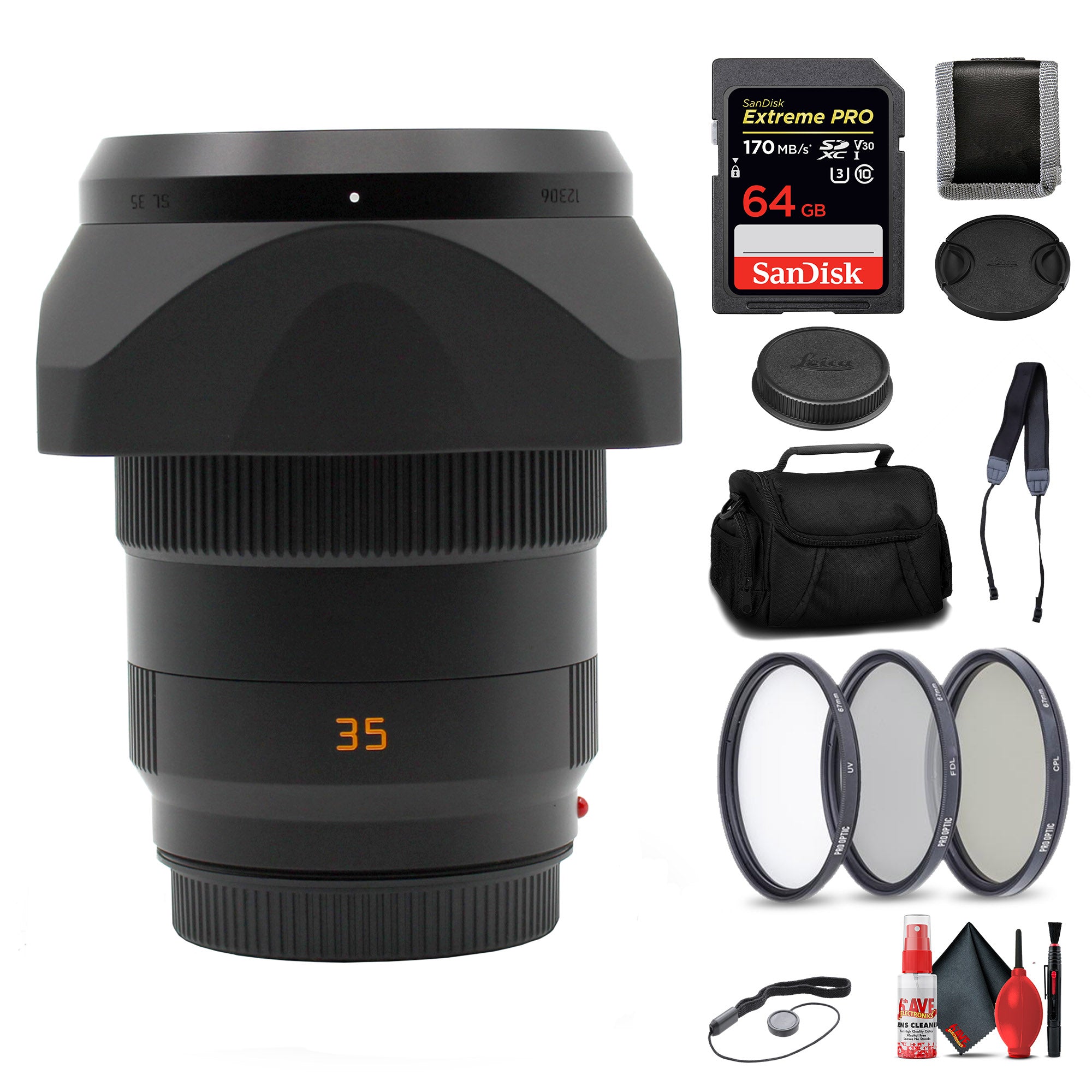 Leica APO-SUMMICRON-SL 35mm f/2 Lens for SL & T System Cameras + Accessories