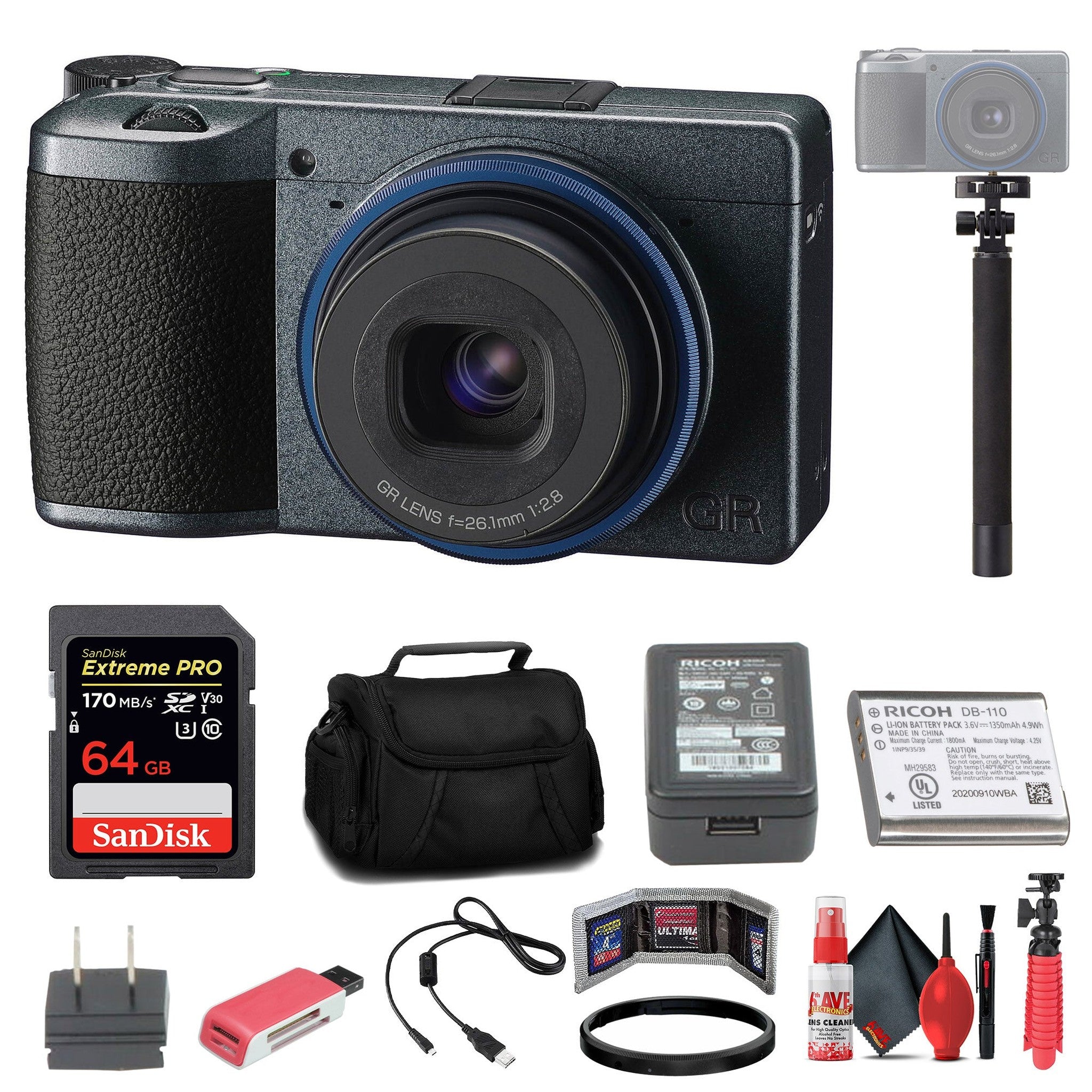 Ricoh GR IIIx Urban Edition Camera with Deluxe Accessory Kit Ricoh