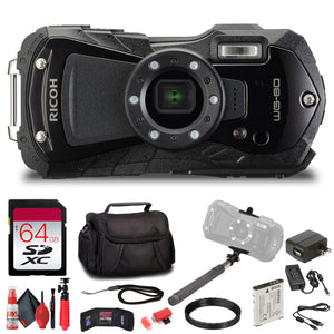Ricoh WG-80 Waterproof Camera Black with Accessories