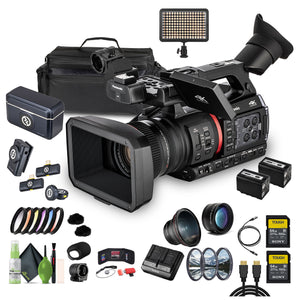 Panasonic AG-CX370 UHD 4K Pro Camcorder with NDI|HX2 and Auto-Tracking, 2x 64GB Memory Card