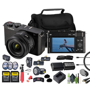 Panasonic Lumix S9Camera Black , 2 pack of 64GB Memory Card