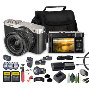 Panasonic Lumix S9 Camera with 18-40mm f Lens Silver , 2x 64GB Memory Card