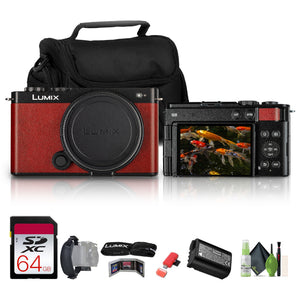 Panasonic Lumix S9 Camera Red , 64GB Memory Card