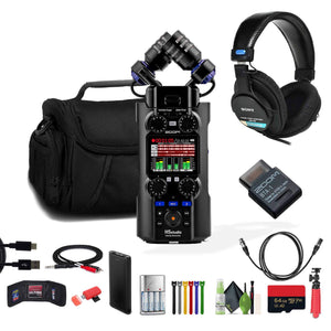 Zoom H5studio 4-Track Handy Recorder, Sony MDR-7506 Stereo Headphones, Bundle