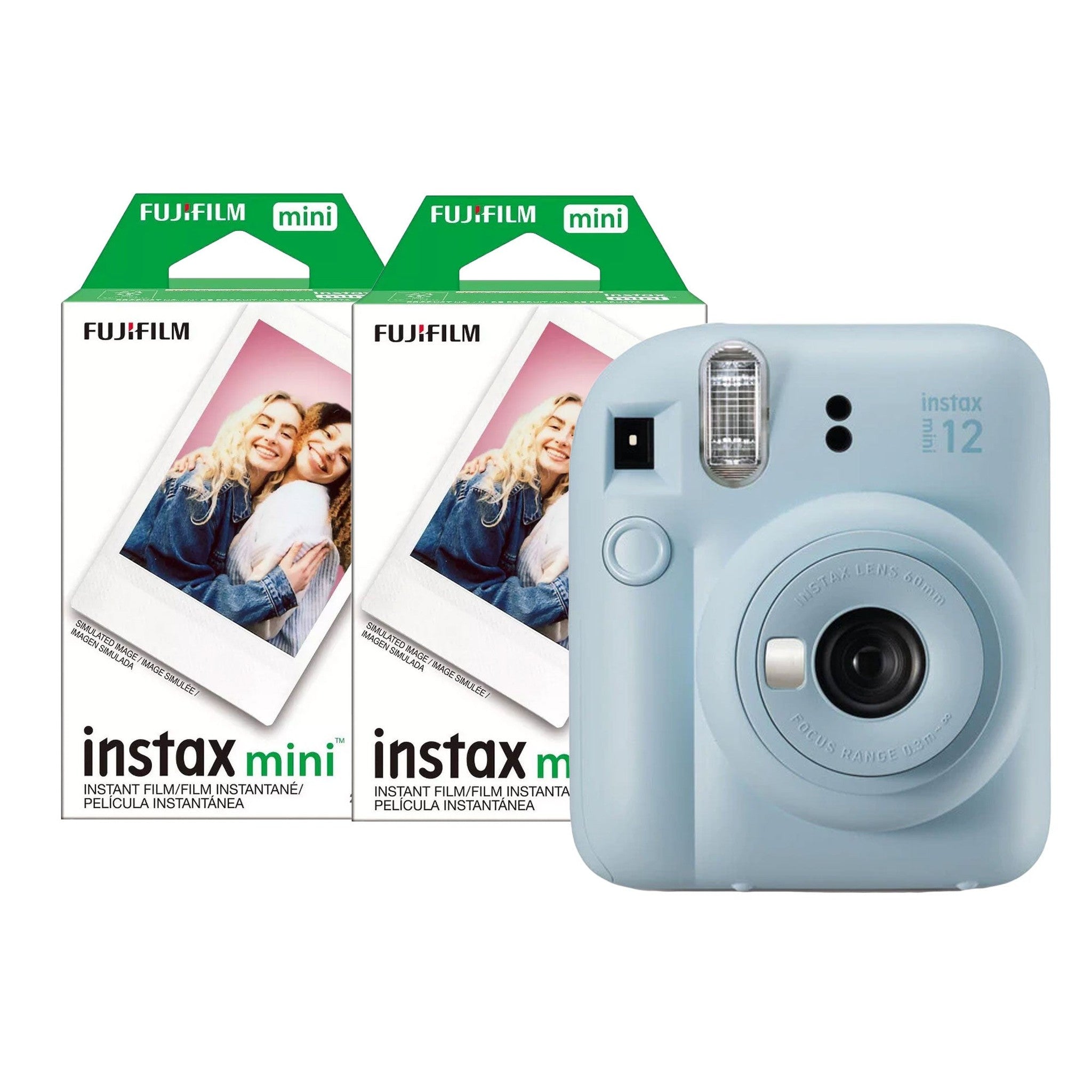 Fujifilm Instax Mini 12 Instant Camera with 40 Shot Film Pack - Pastel Blue