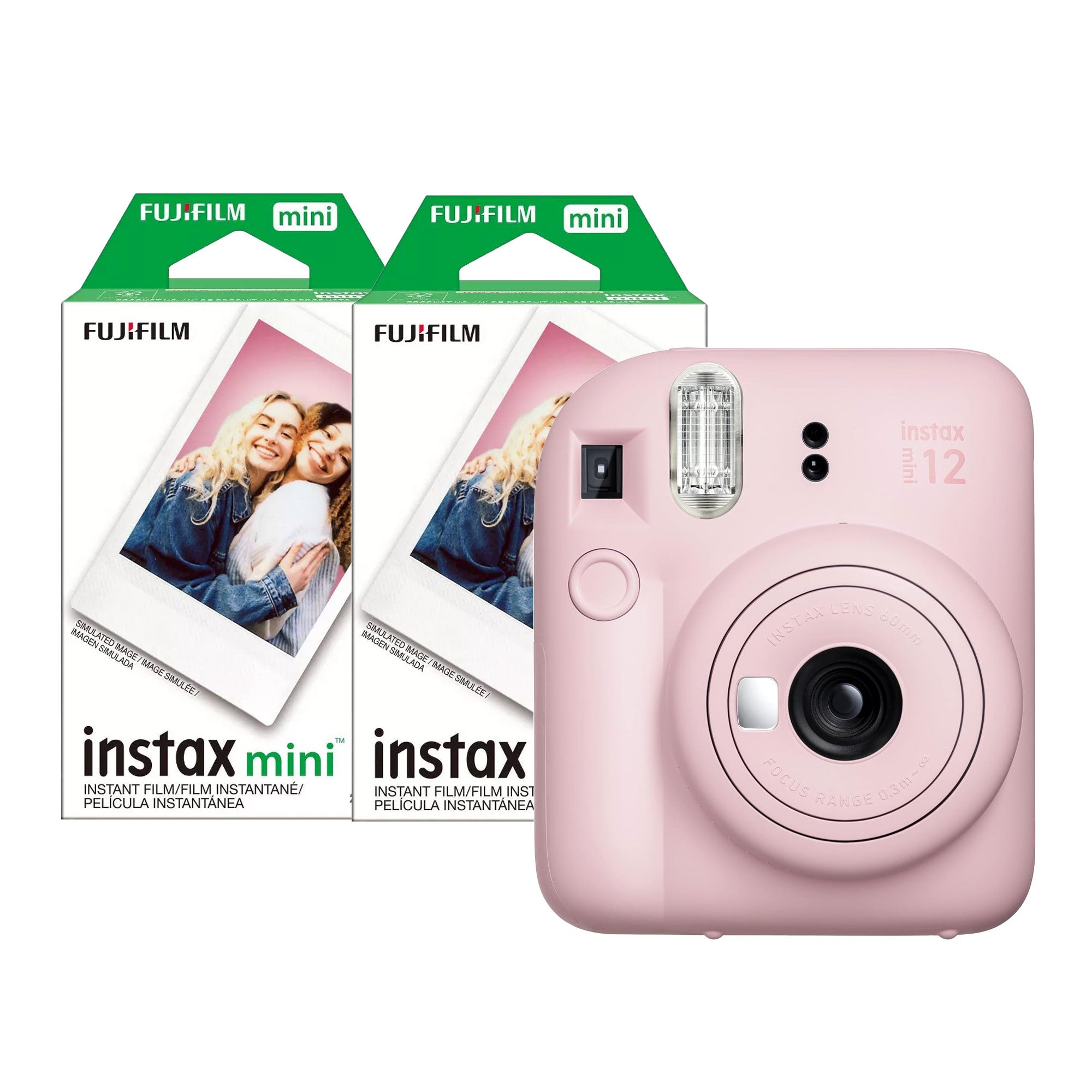 Fujifilm Instax Mini 12 Instant Camera with 40 Shot Film Pack - Blossom Pink