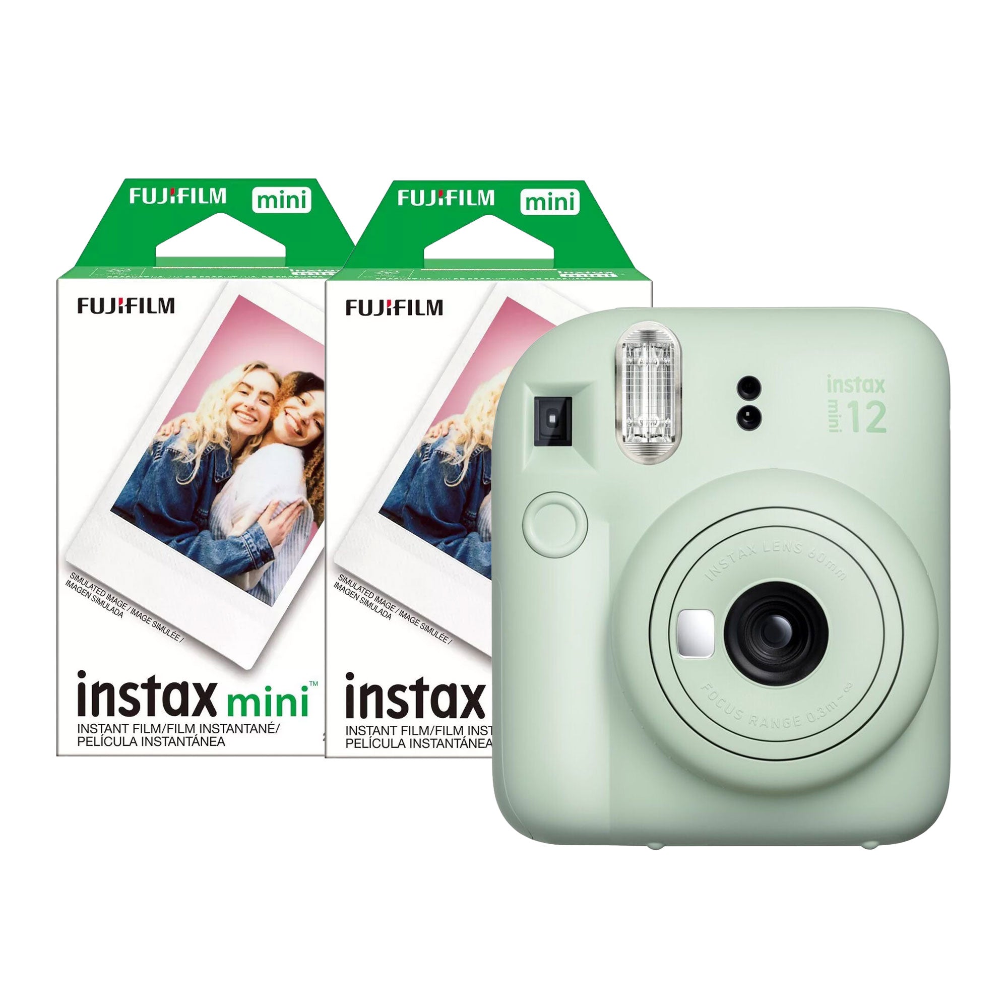 Fujifilm Instax Mini 12 Instant Camera with 40 Shot Film Pack - Mint Green