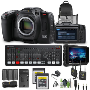 Blackmagic Design Cinema Camera 6K Leica L + Lilliput A7S 7" Full HD Monitor