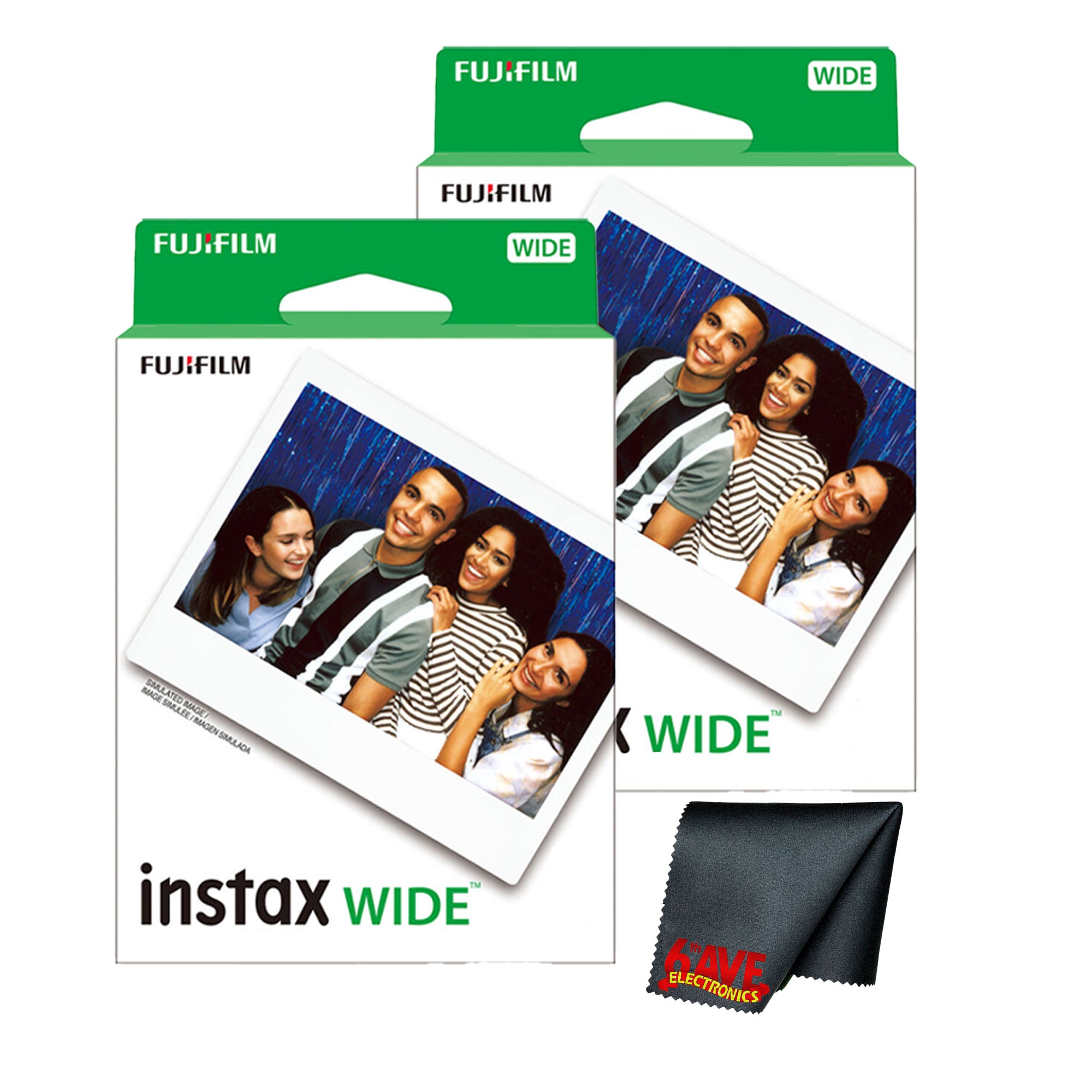 Fujifilm instax Wide Instant Film (40 Exposures) + Microfiber Cleaning Cloth