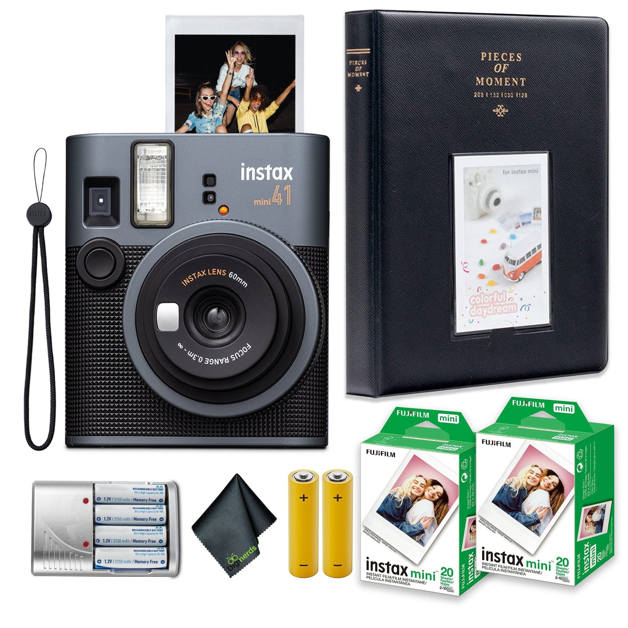 Fujifilm Instax Mini 41 Instant Film Camera + Instant-mini Film 40 Sheets