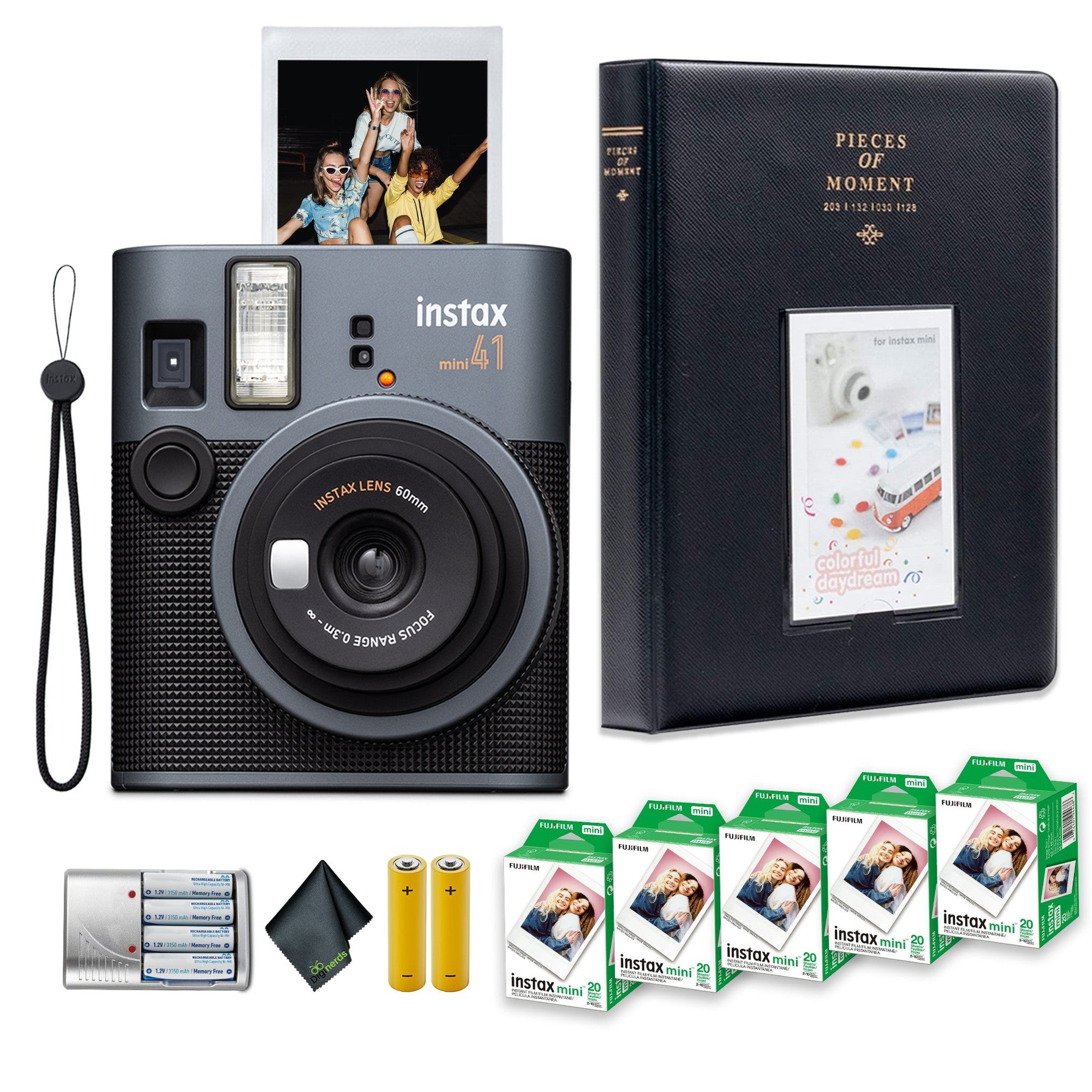 Fujifilm Instax Mini 41 Instant Film Camera + Instant-mini Film 100 Sheets