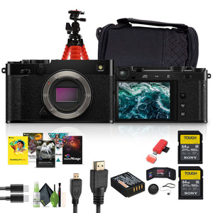 FUJIFILM X-E5 Mirrorless Digital Camera Black , 2x 64GB UHS-II SDXC Memory Card