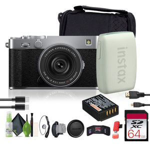 FUJIFILM X-E5 Mirrorless Digital Camera with XF 23mm f/2.8 Lens silver , Printer -Green