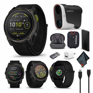 Garmin Enduro 3 GPS Smartwatch Bundle With Approach Z30 Golf Laser Range + more