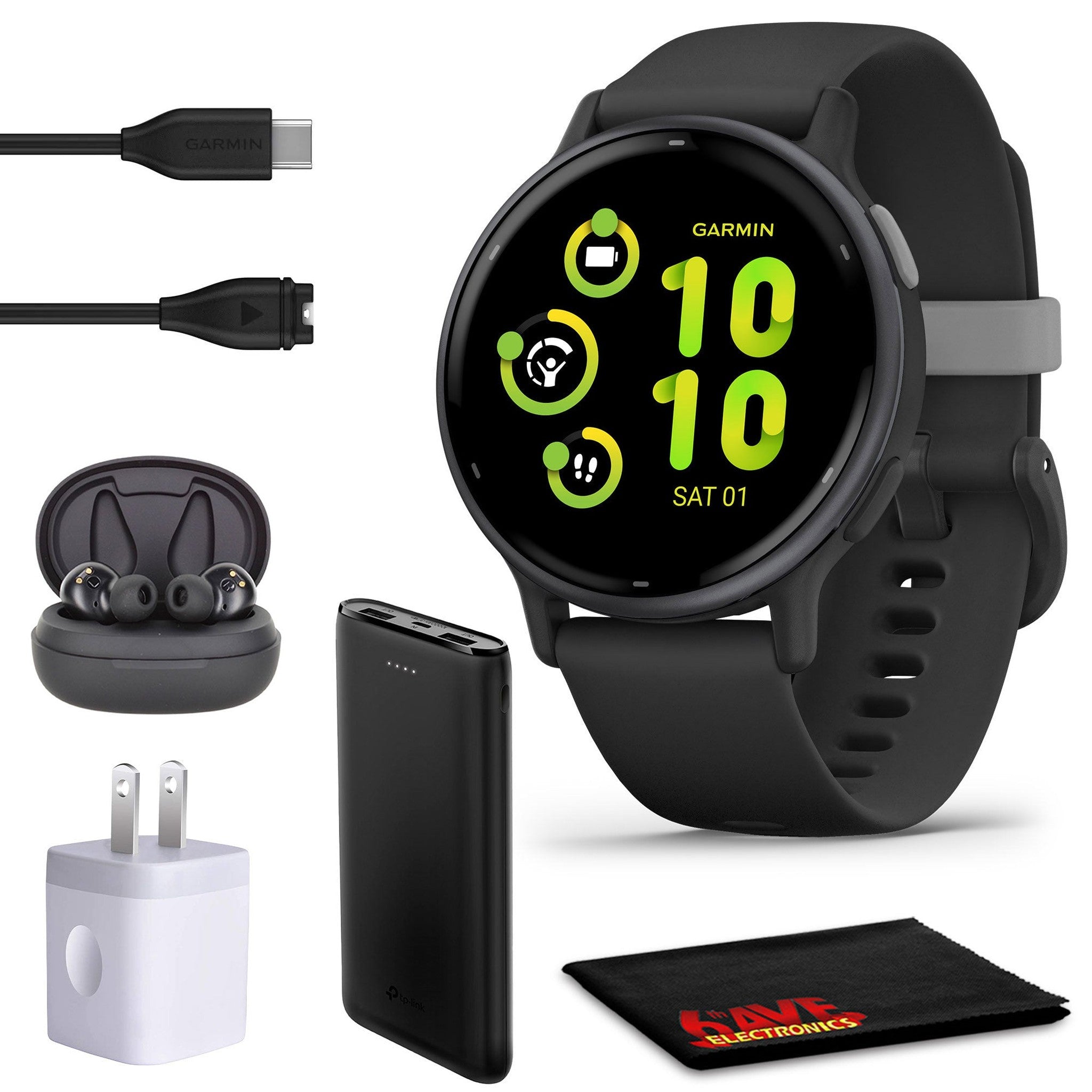Garmin Vivoactive 5 Fitness Tracker Smart Watch For Men and Women - Black Case