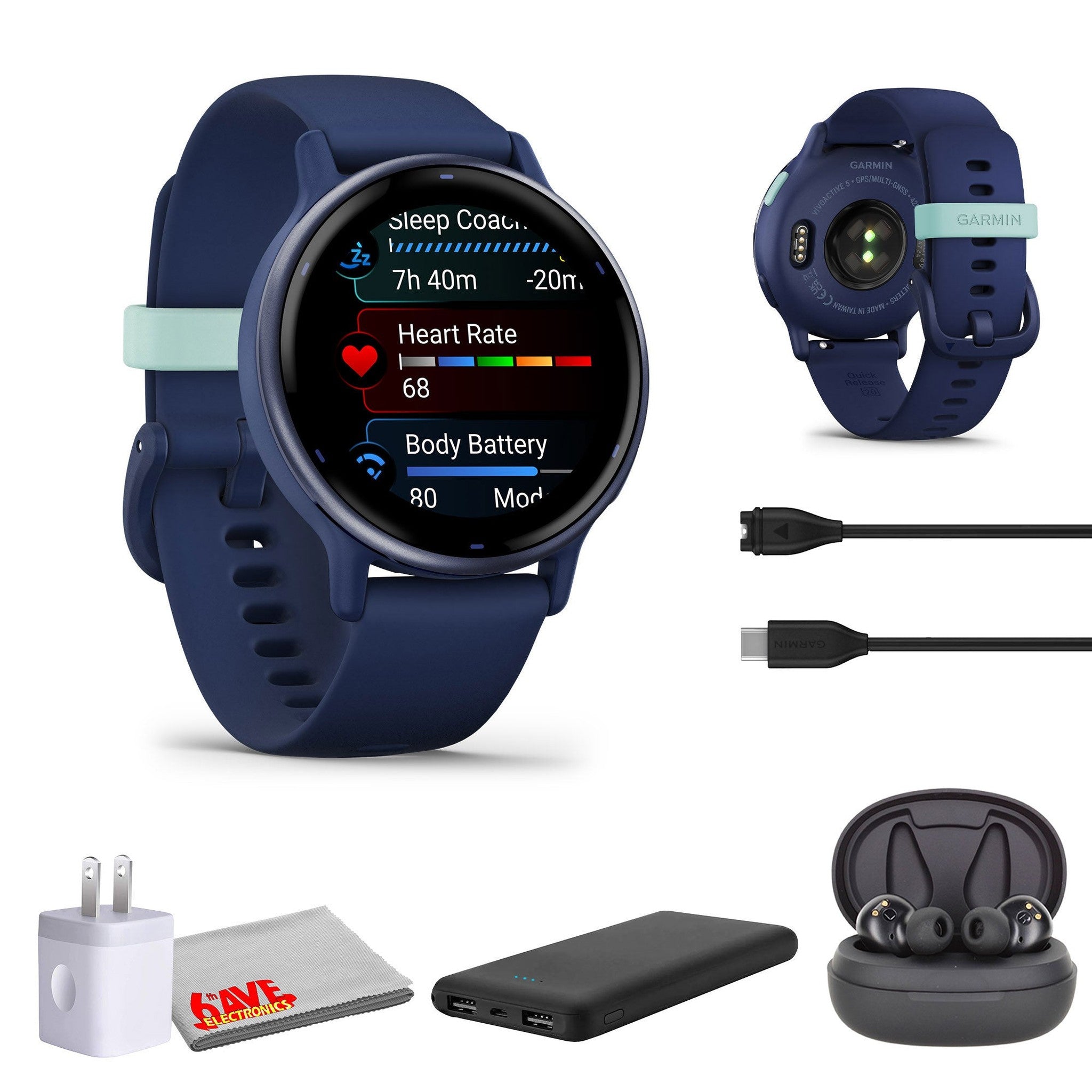 Garmin Vivoactive 5 Fitness Tracker Smart Watch For Men and Women - Black Case