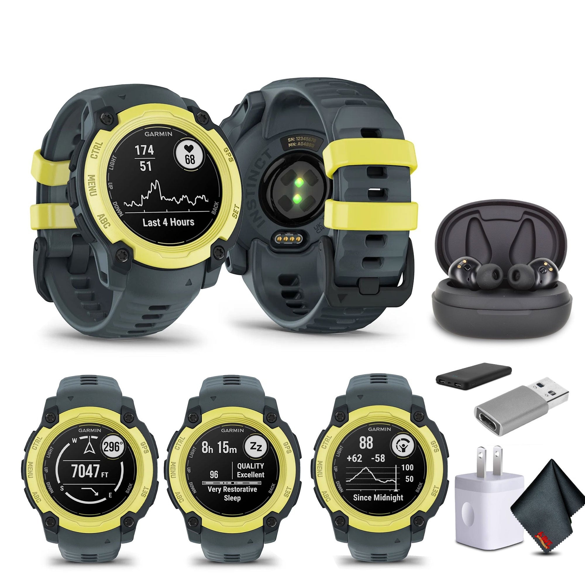 Garmin Instinct E 40mm Outdoor GPS Smartwatch Electric Lime/Twilight