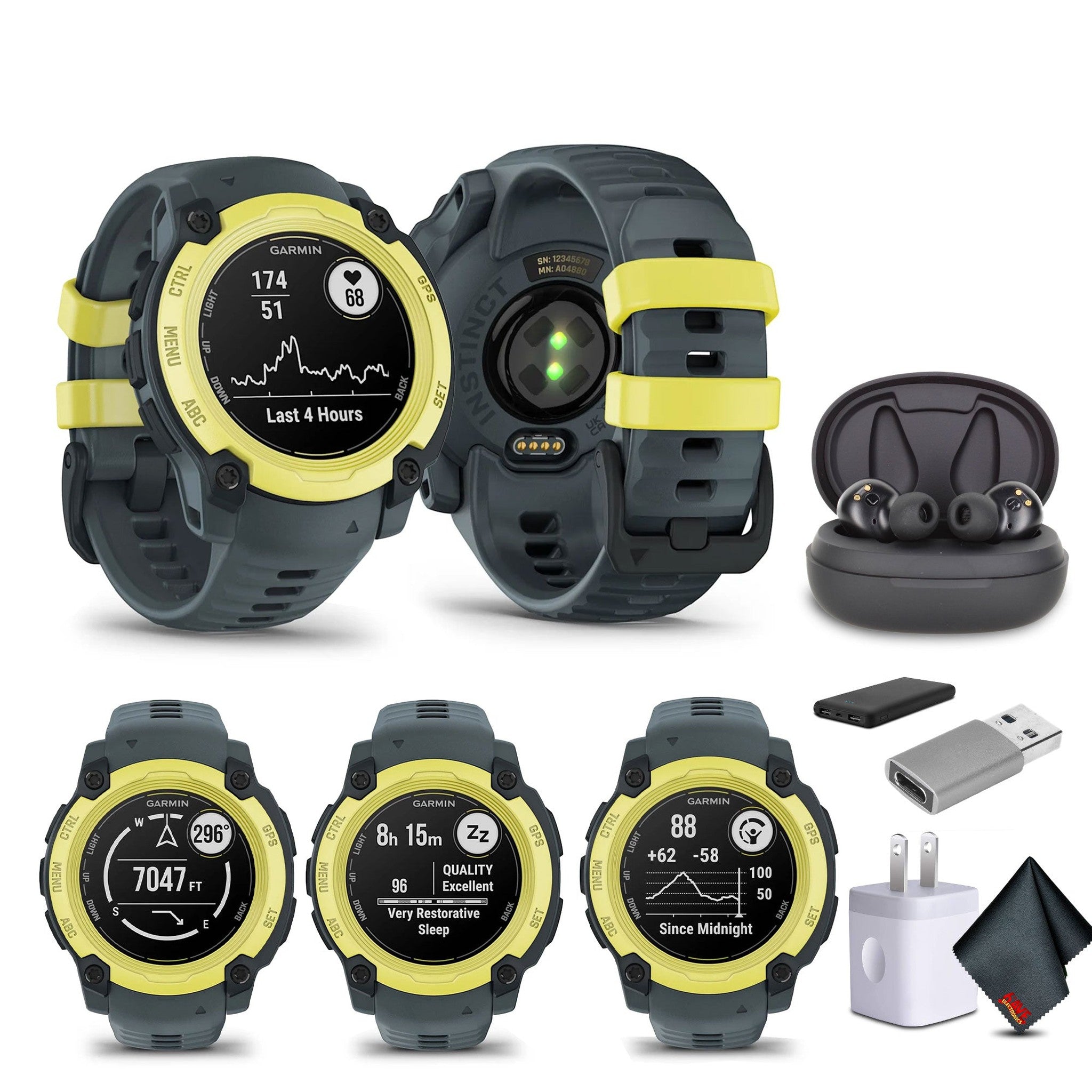 Garmin Instinct E 40mm Outdoor GPS Smartwatch Electric Lime/Twilight