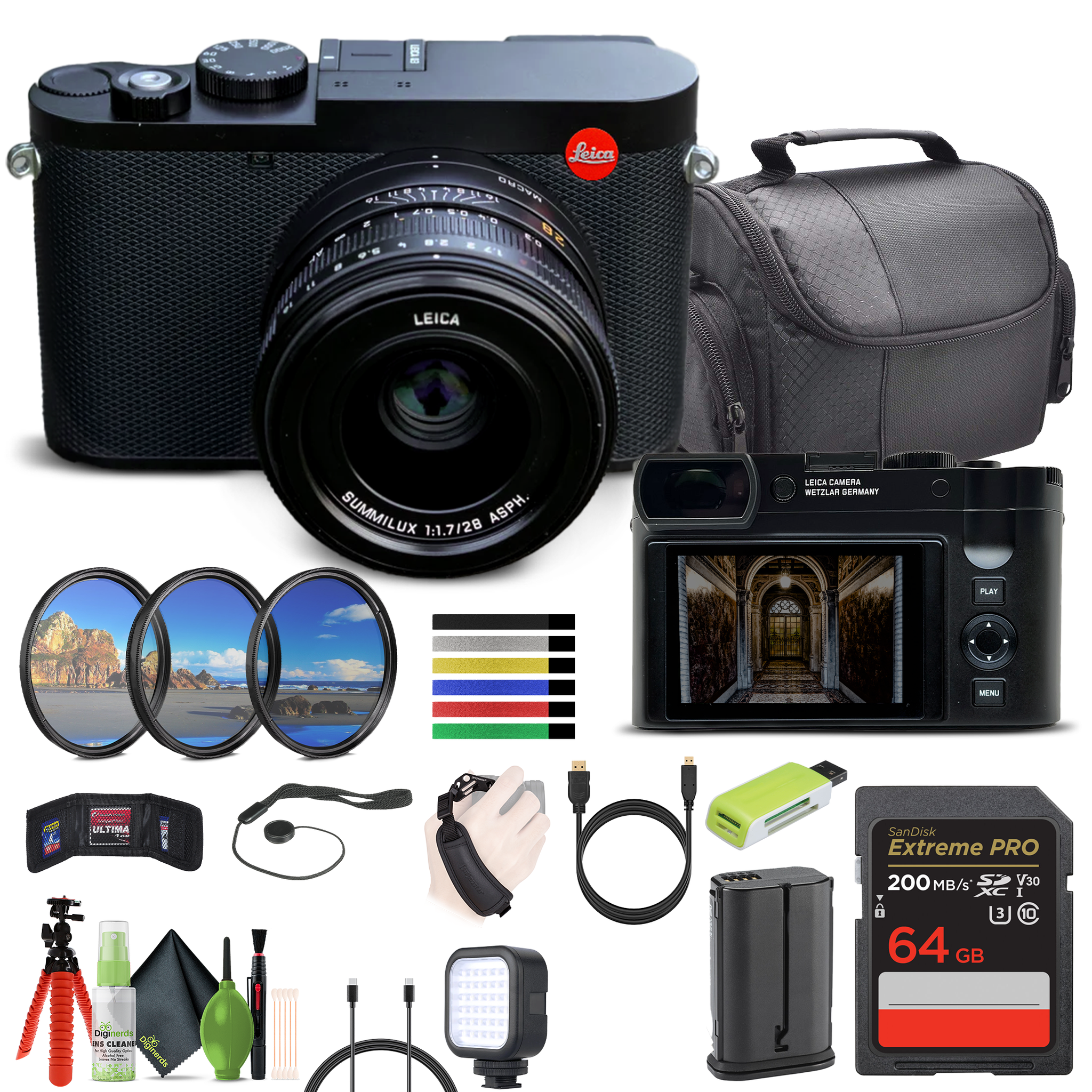 Leica Q3 Compact Digital Camera, 60MP Full-Frame BSI CMOS Sensor Bundle Leica
