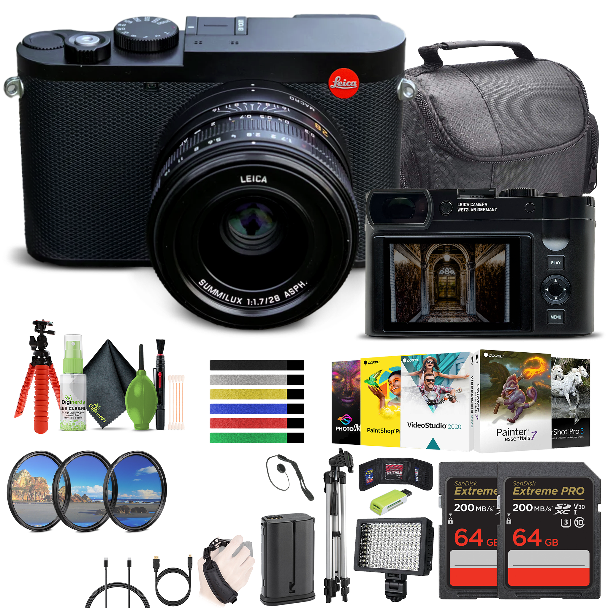 Leica Q3 Compact Digital Camera, 60MP Full-Frame BSI CMOS Sensor Bundle Leica