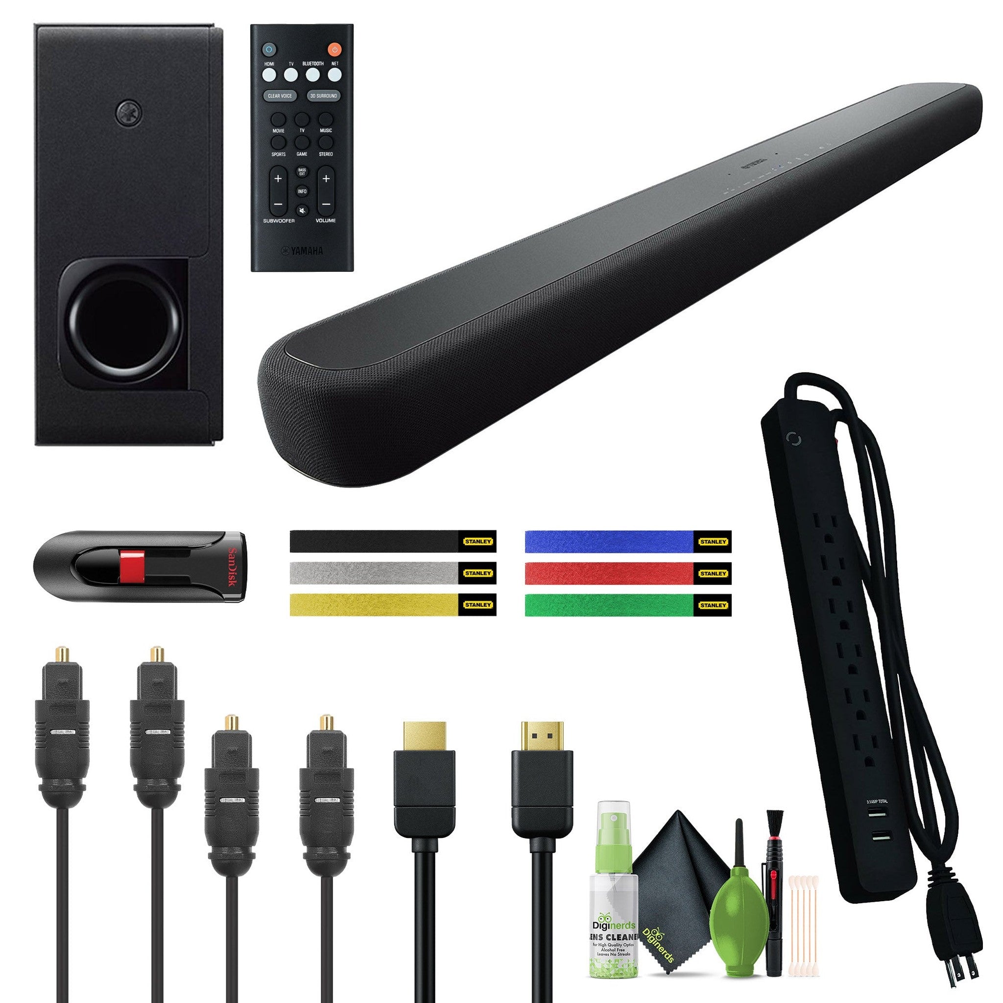 Yamaha Audio YAS-209BL Sound Bar with Wireless Subwoofer With Built in Alexa Yamaha