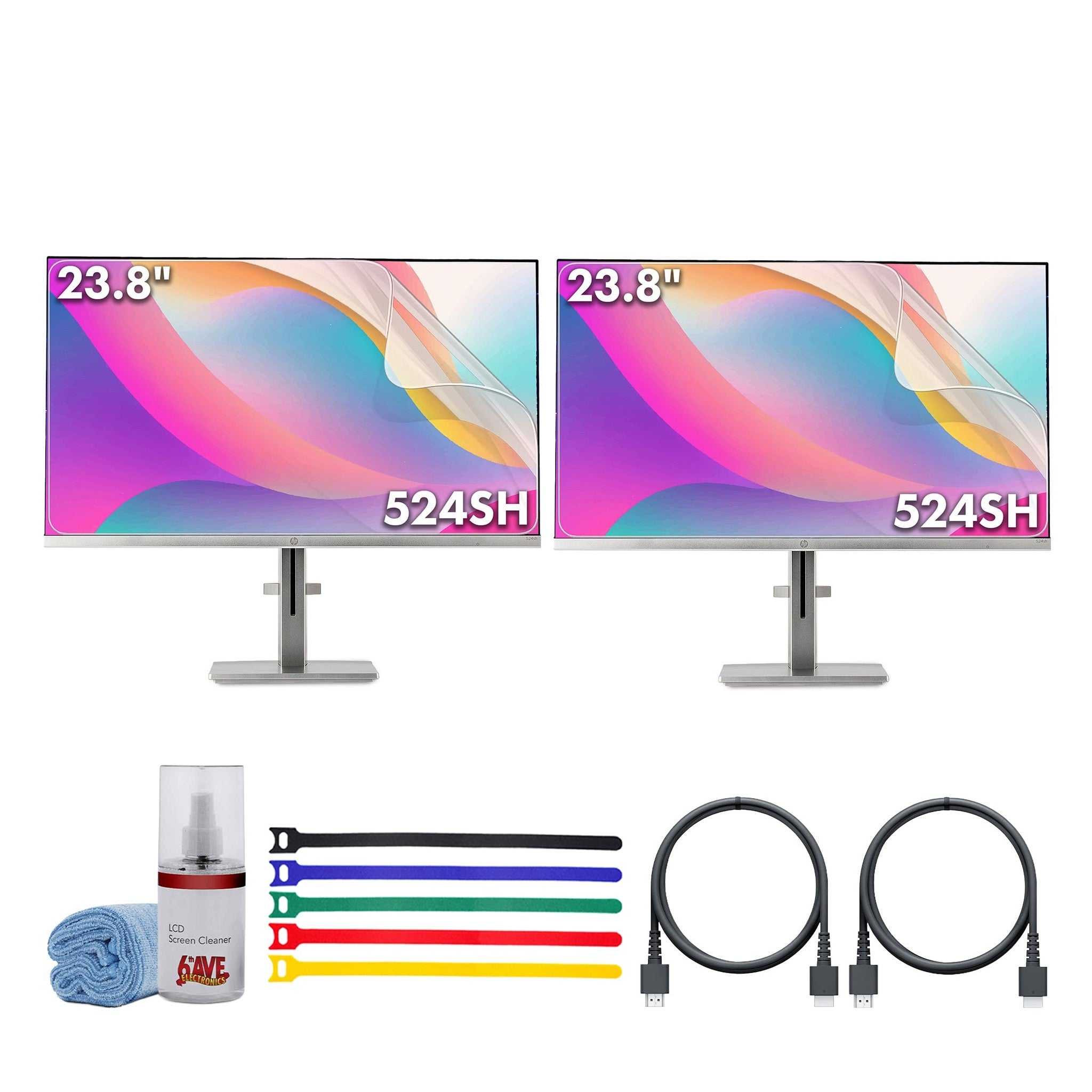 HP 524SH 23.8" 16:9 FreeSync IPS Monitor Bundle