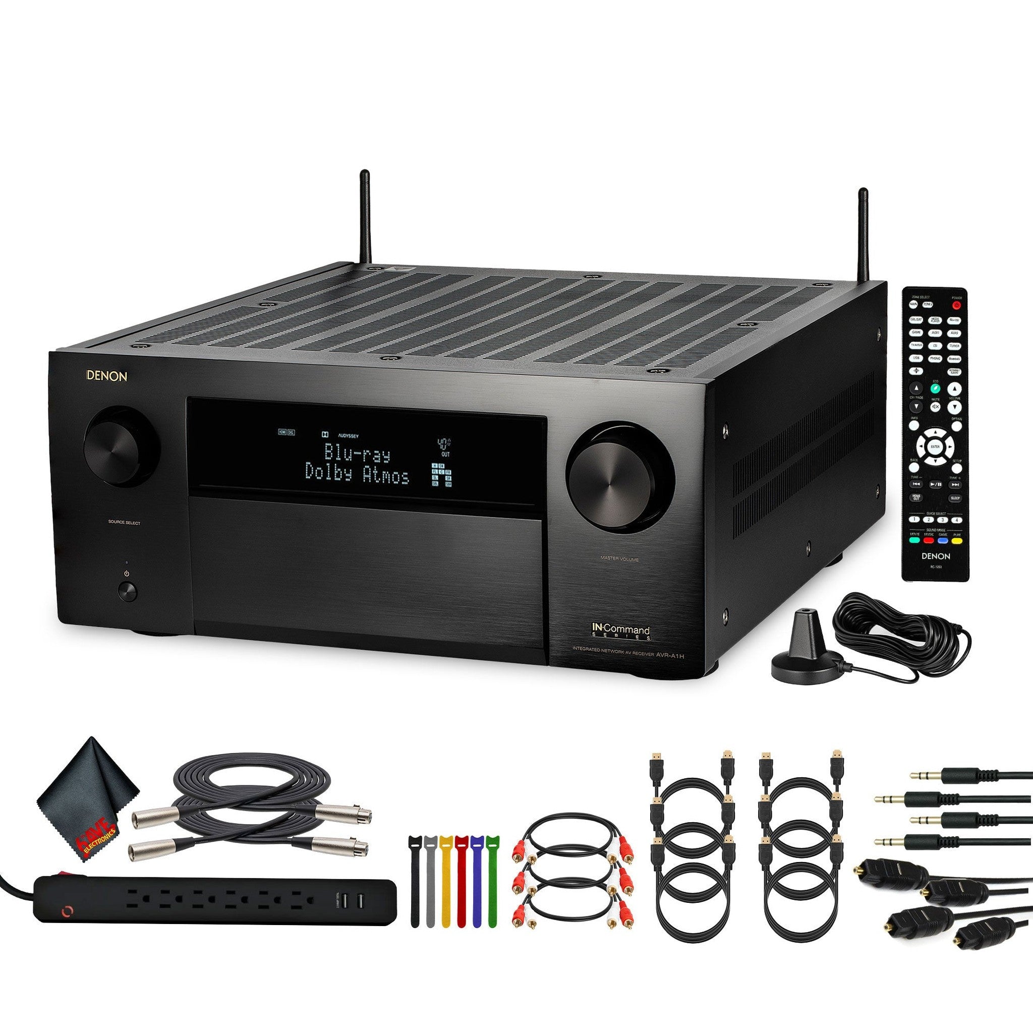 Denon AVR-A1H 15.4-Channel Network A/V Receiver Bundle