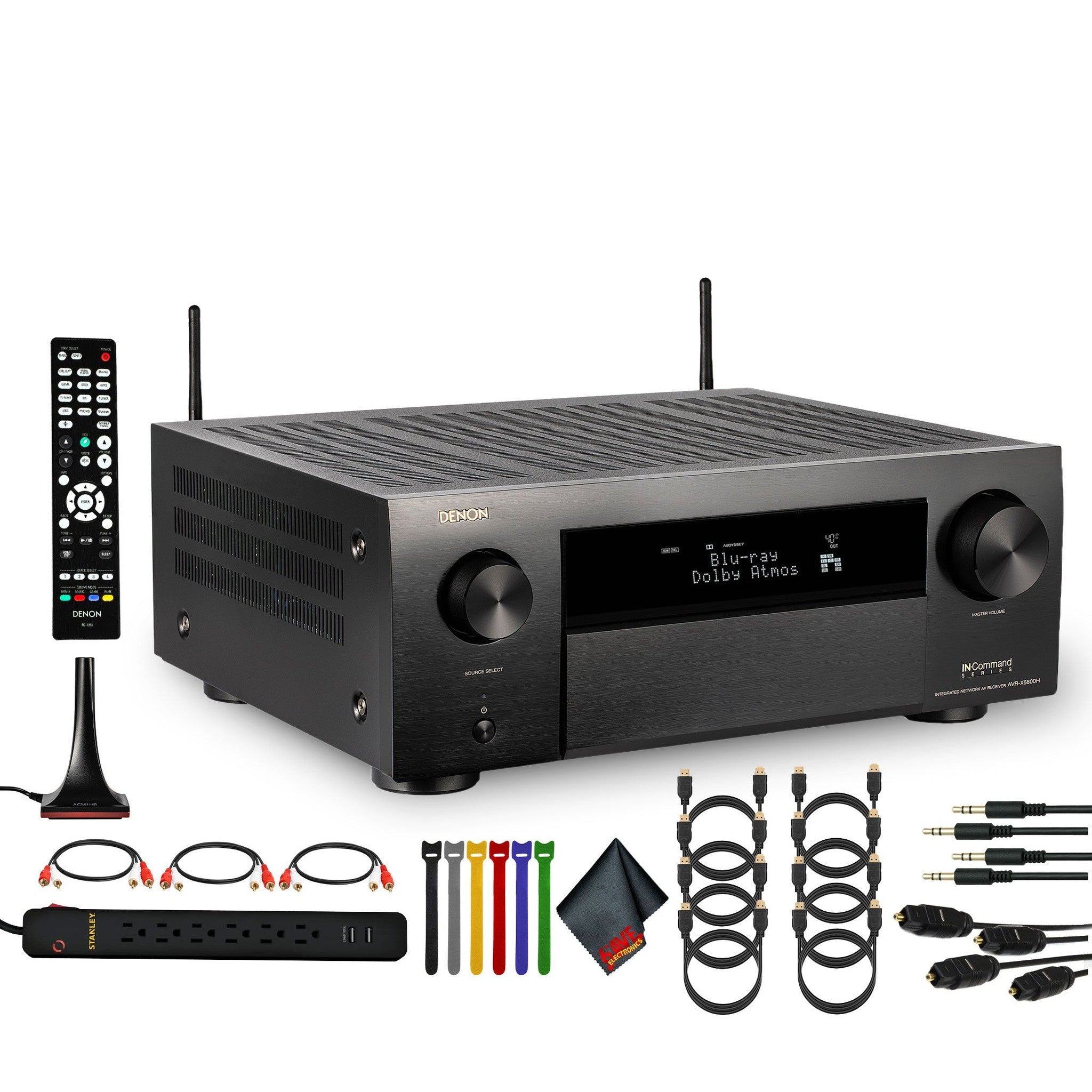 Denon AVR-X6800H 11.4-Channel Network A/V Receiver Bundle Denon