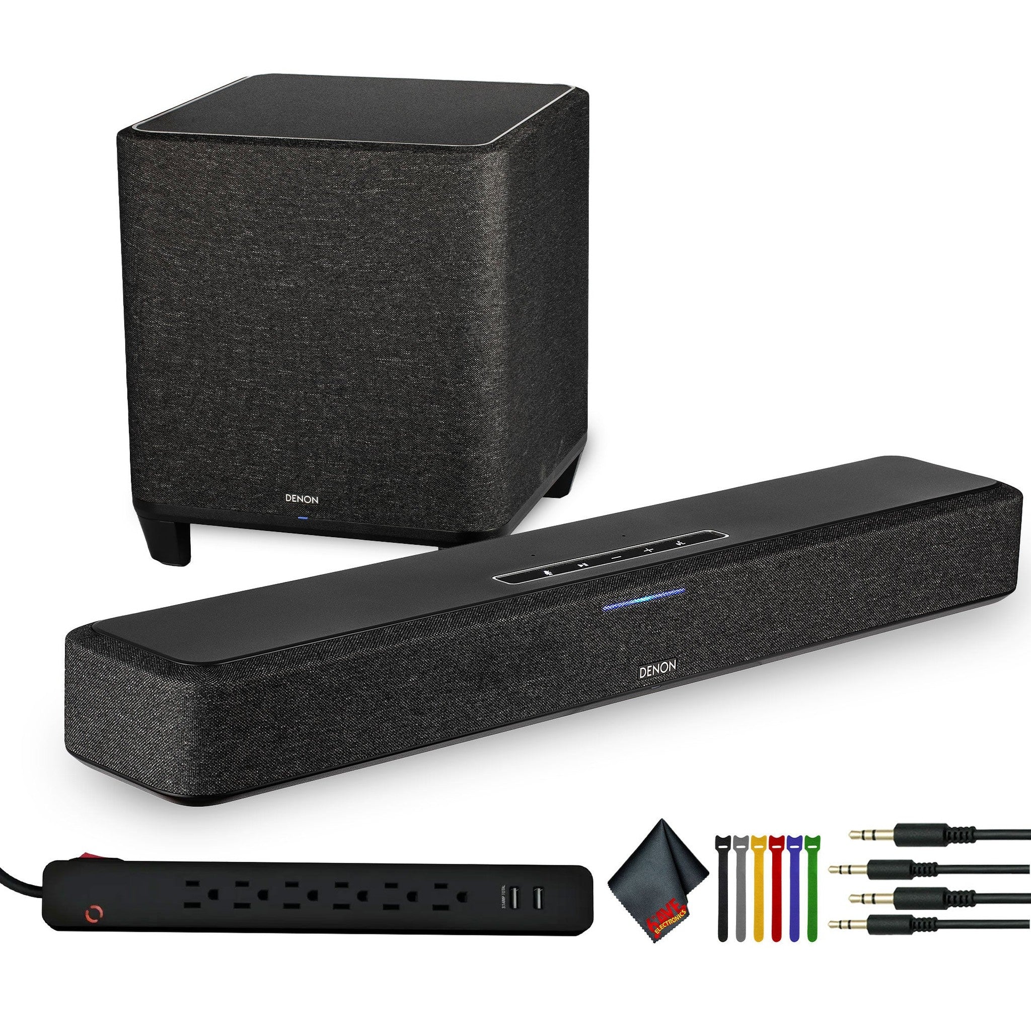 Denon Home Sound Bar SB550 Virtual 4-Channel Network Soundbar Bundle