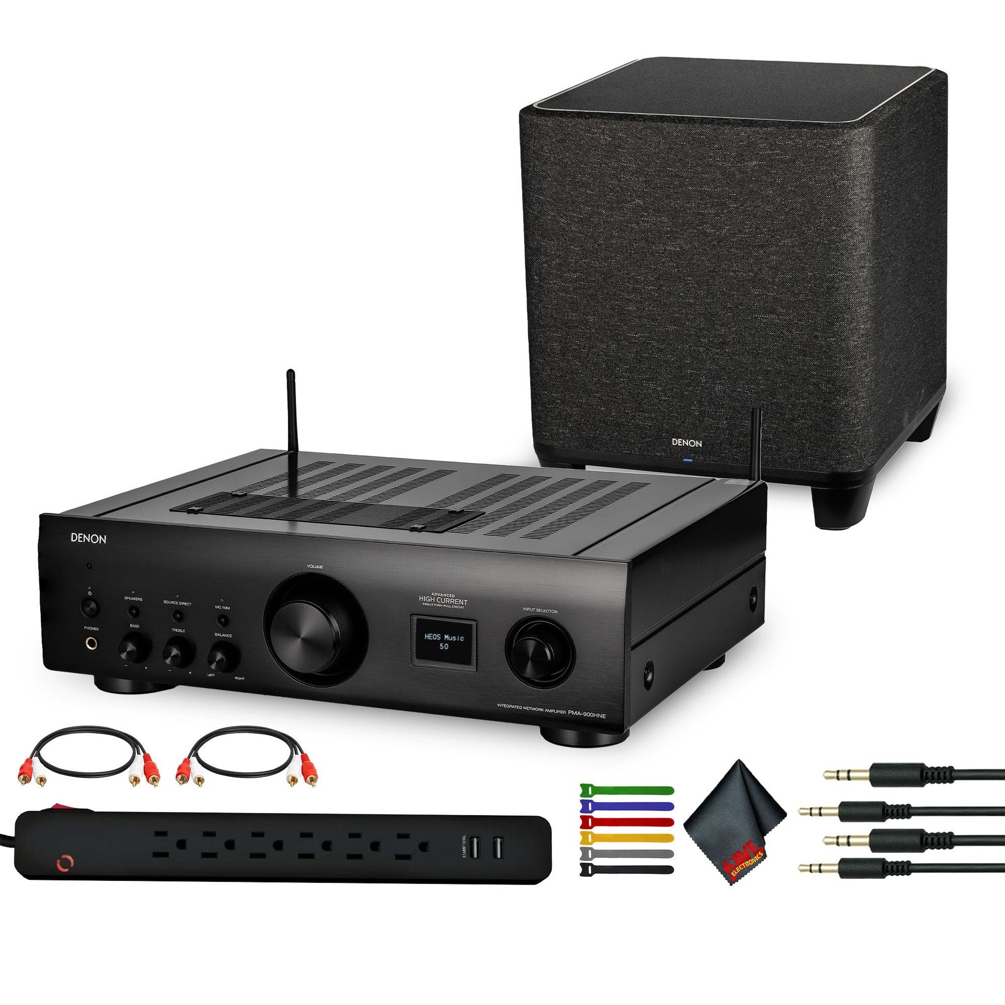 Denon PMA-900HNE 100W Integrated Network Amplifier Bundle