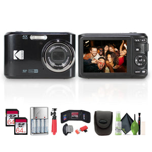 Kodak Pixpro FZ45 Digital Camera in Black FZ45BK Bundle with Accessories