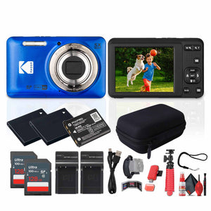 Kodak Pixpro FZ55 Digital Camera in Blue FZ55BL Bundle with Accessories