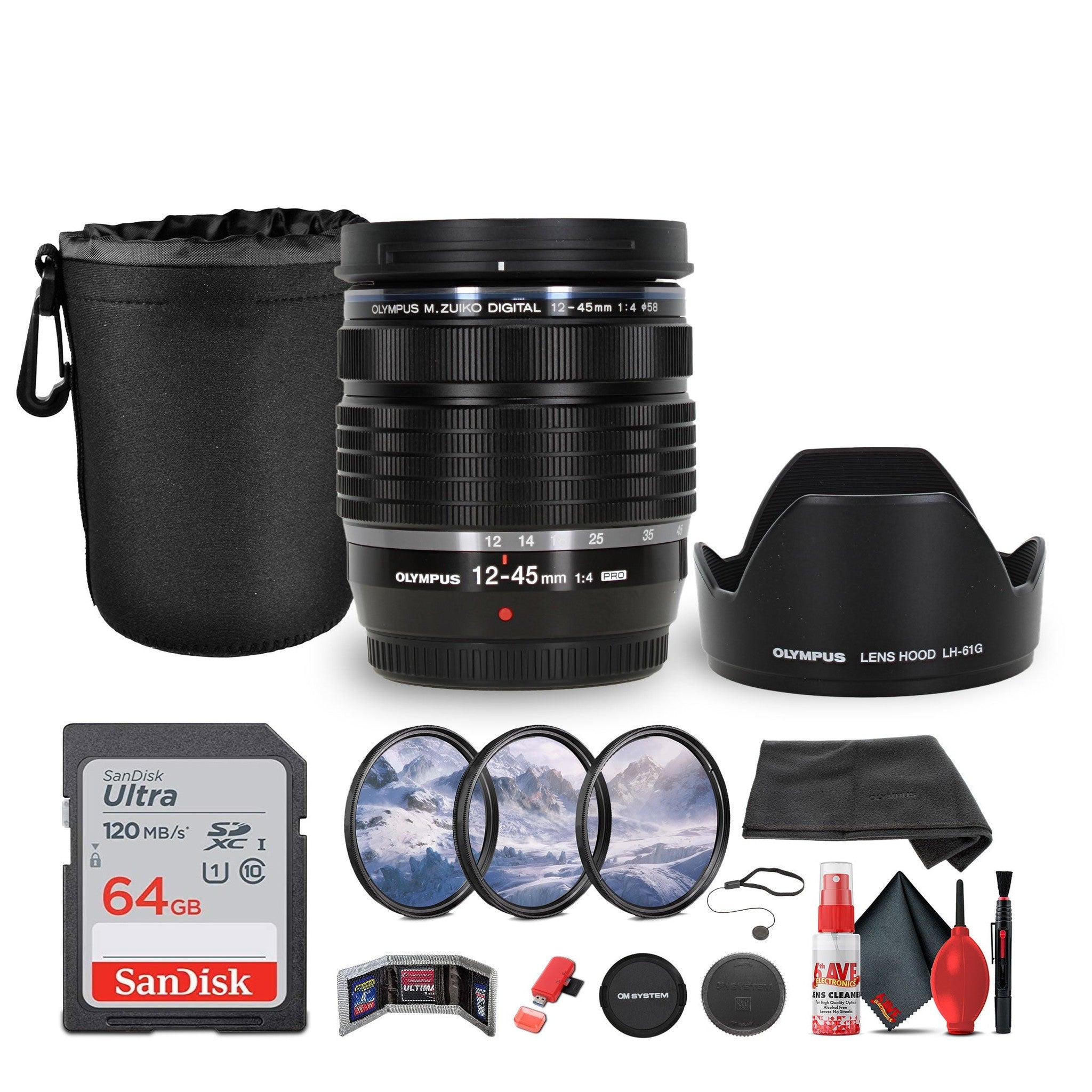 Olympus M.Zuiko Digital ED 12-45mm f/4 PRO Lens Bundle Olympus