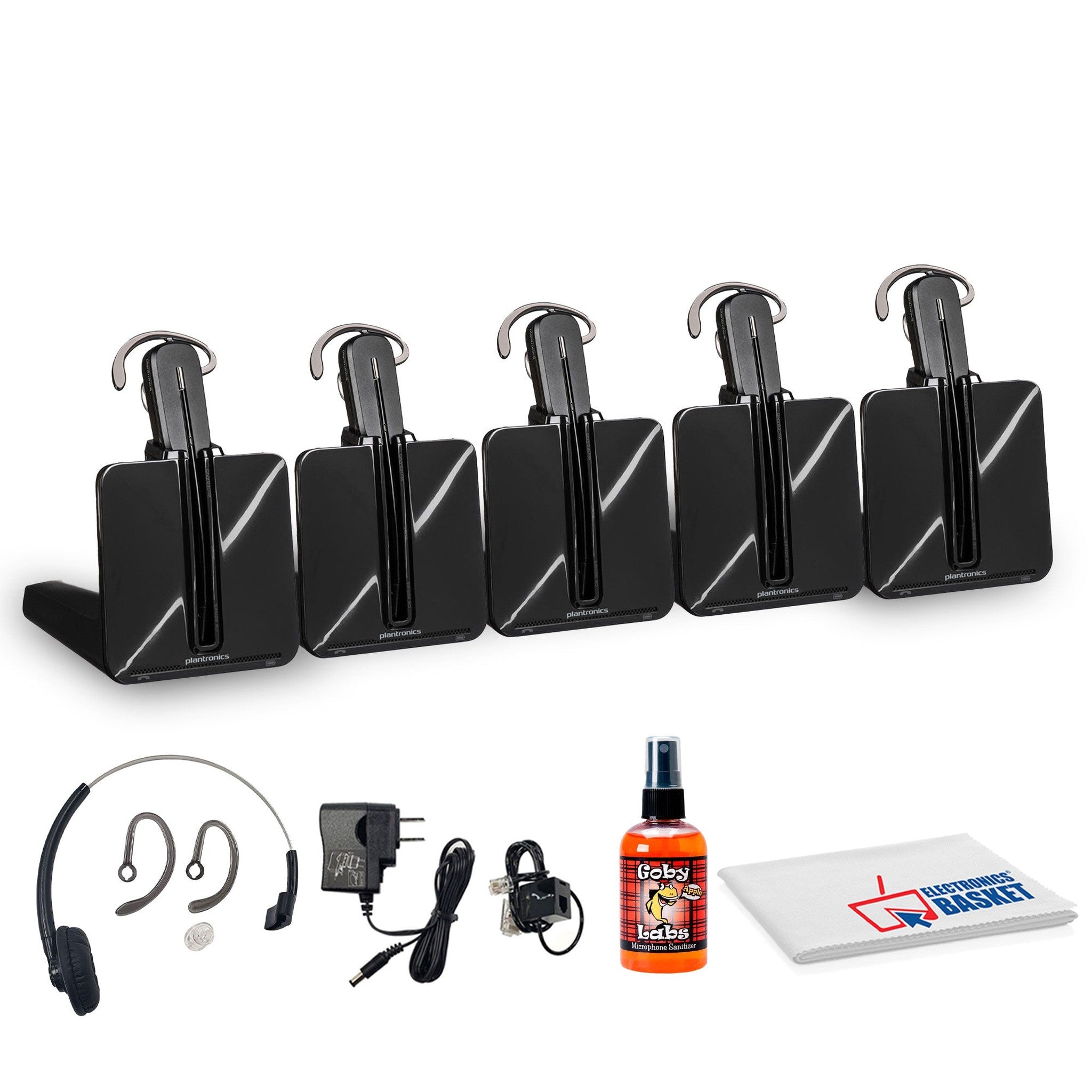 5x Poly CS540 Wireless Headset System Bundle Poly