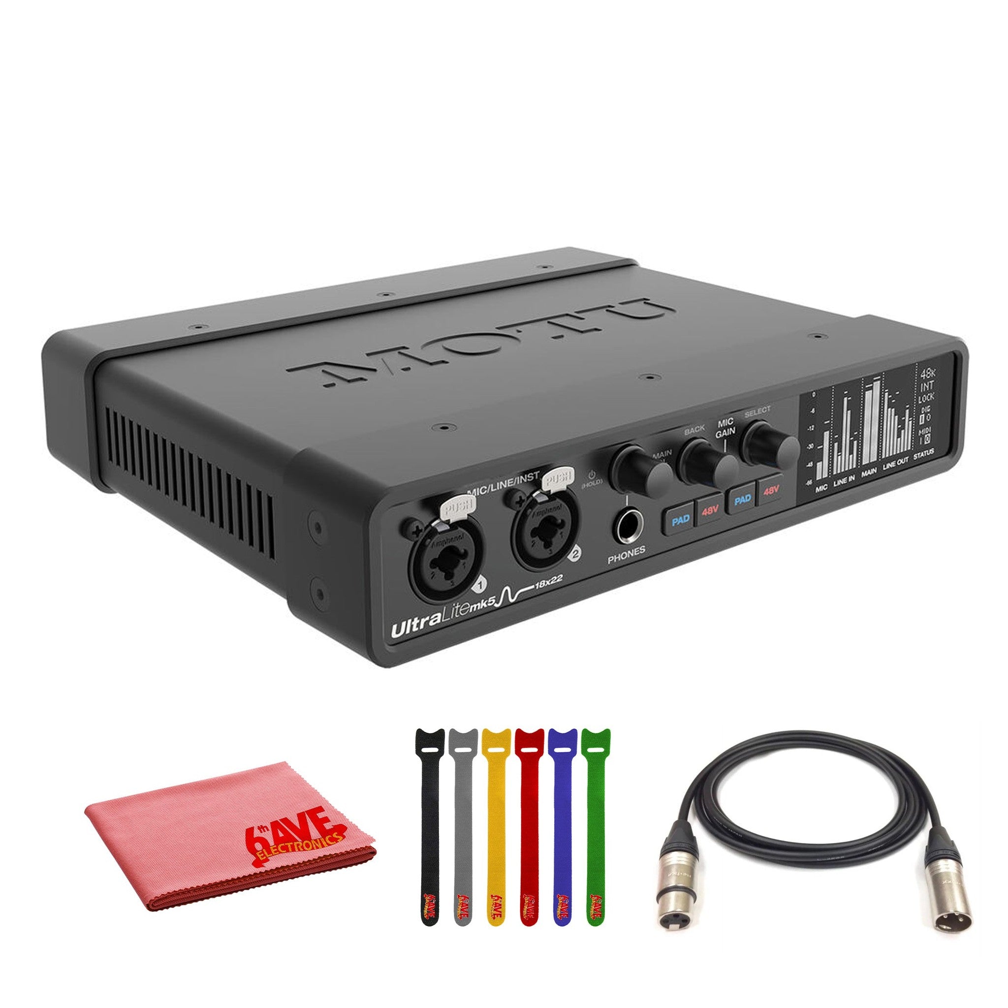 MOTU UltraLite-mk5 USB-C Audio/MIDI Interface Bundle MOTU
