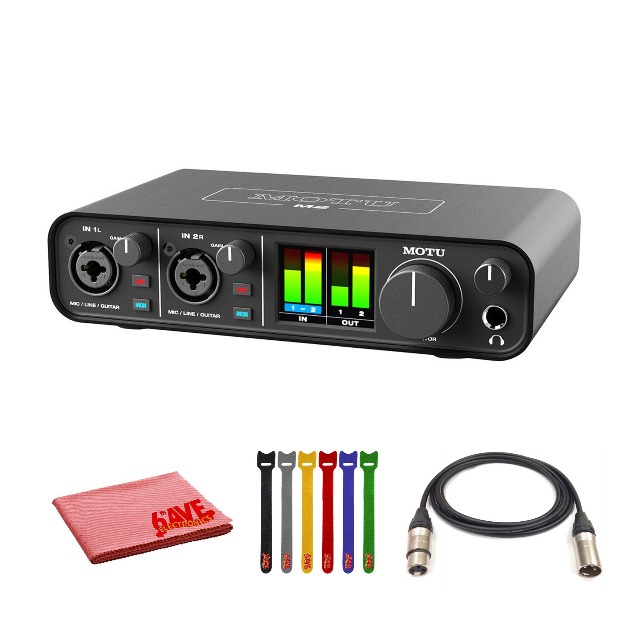MOTU M2 USB-C Audio/MIDI Interface Bundle MOTU